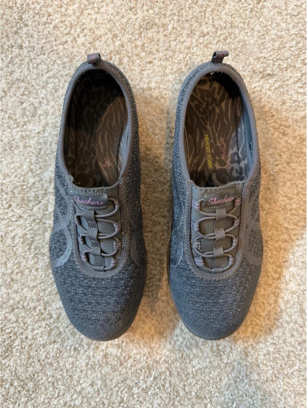 Skechers EZ Flex 3.0 Women's Size 9.5 Gray Memory Foam Slip On Walking Shoes